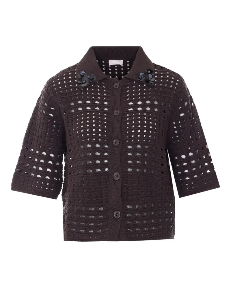 Liu Jo sequin knitted cardigan - Braun Braun