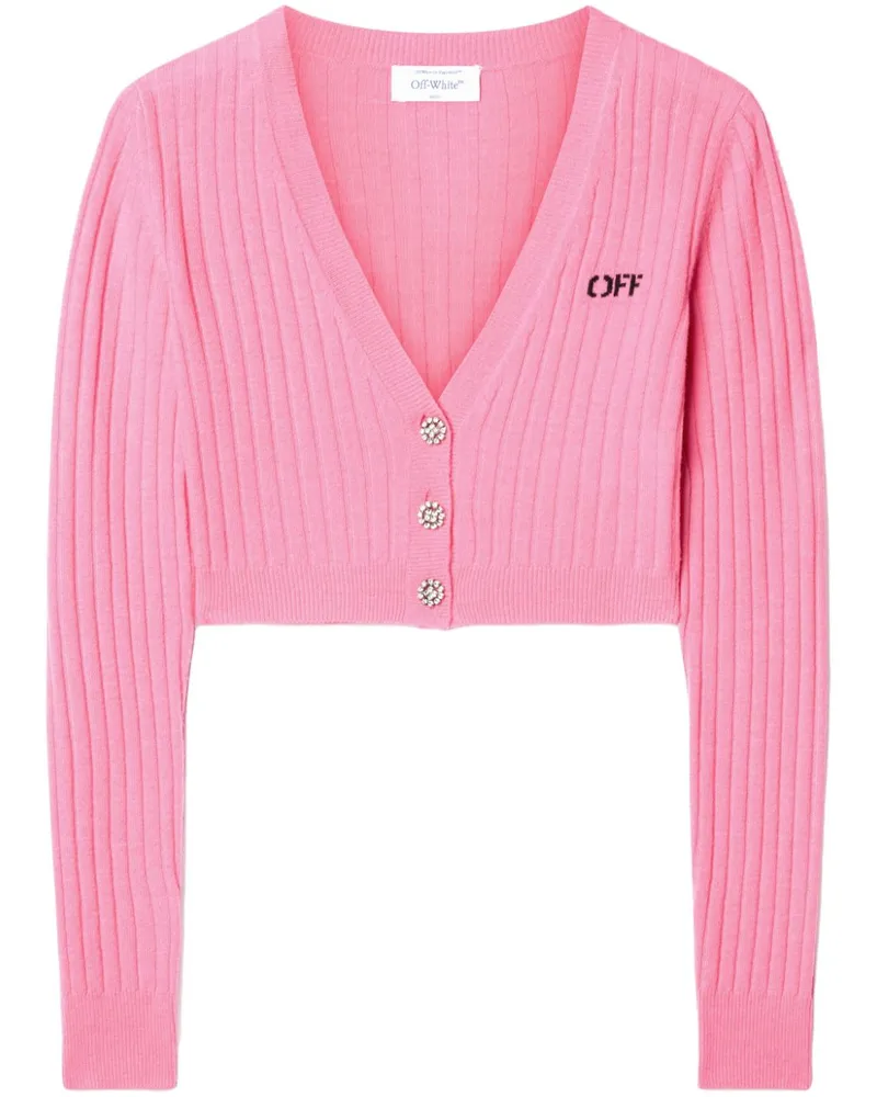 OFF-WHITE We Upside Down Cardigan - Rosa Rosa