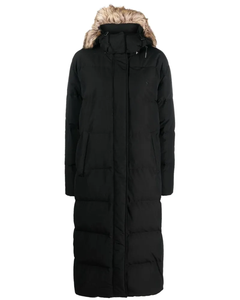 Ralph Lauren Parka mit verdecktem Verschluss - Schwarz Schwarz