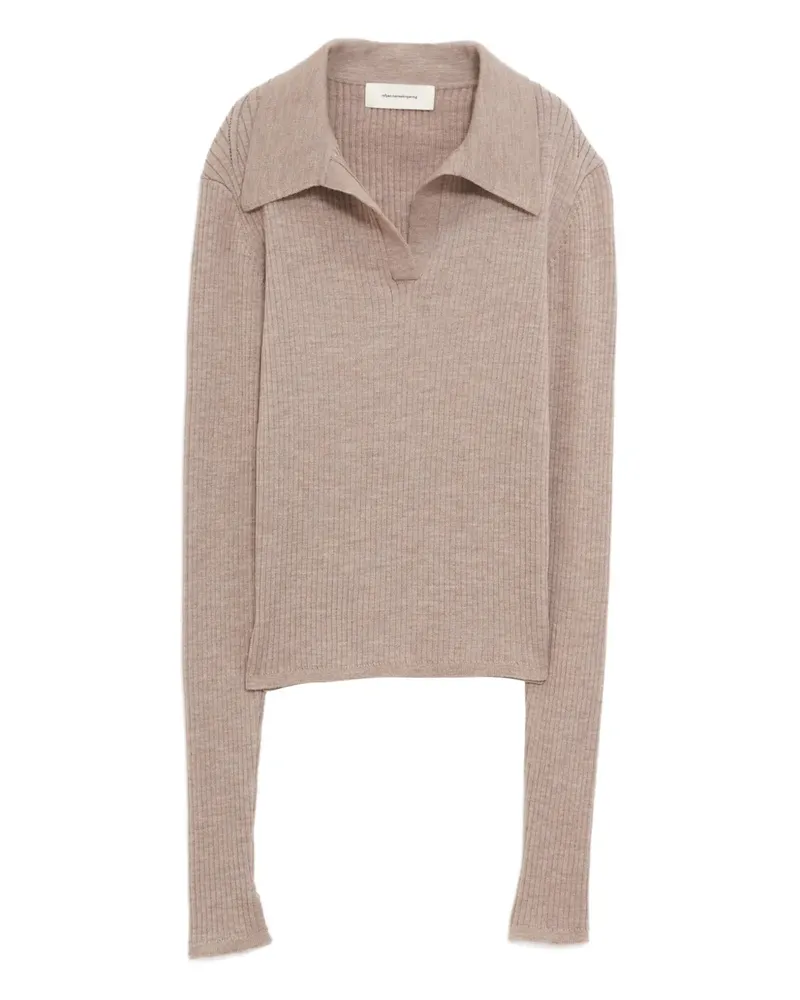 Mfpen Pullover mit Polokragen - Nude Nude