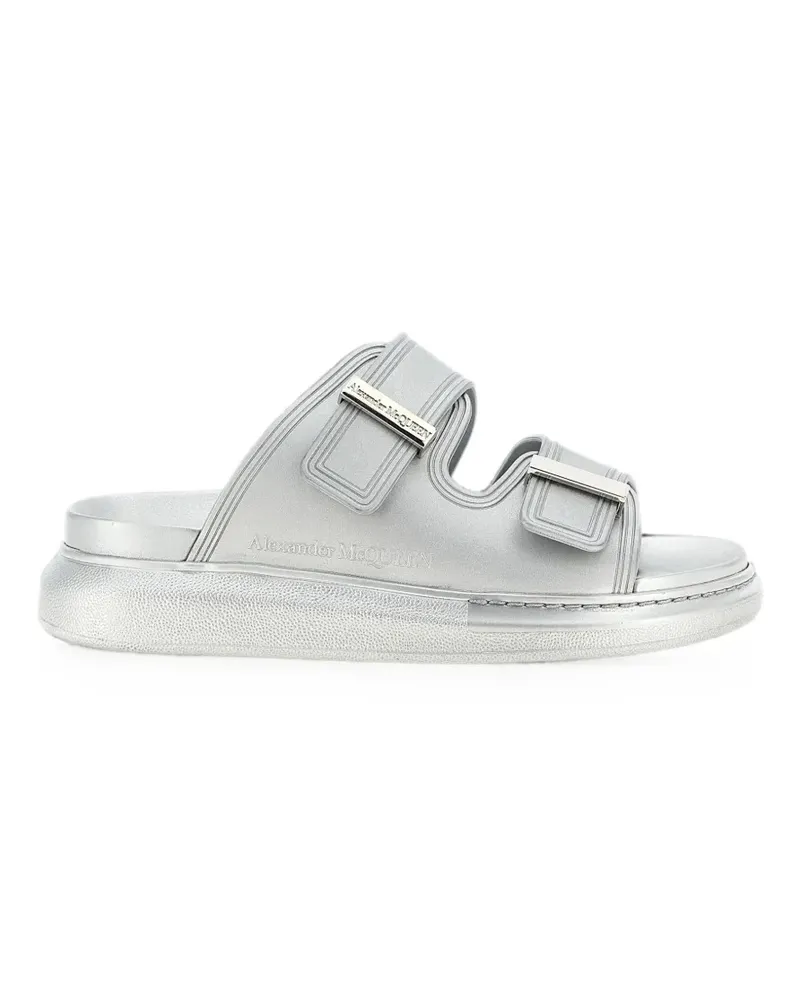 Alexander McQueen Hybrid Sandalen mit Doppelband - Metallic Metallic