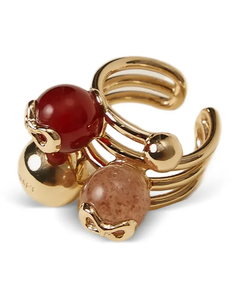Twin-Set Gerippter Ring - Gold Gold
