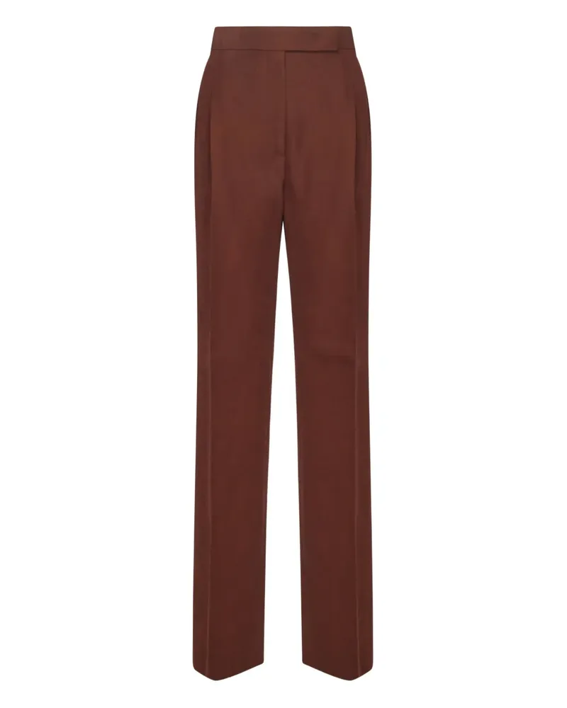 Max Mara Hose mit Bundfalten - Braun Braun