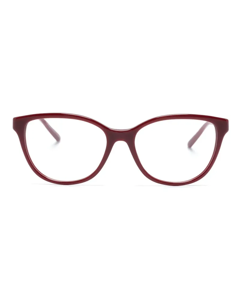 Emporio Armani Cat-Eye-Brille mit Glanzoptik - Rot Rot