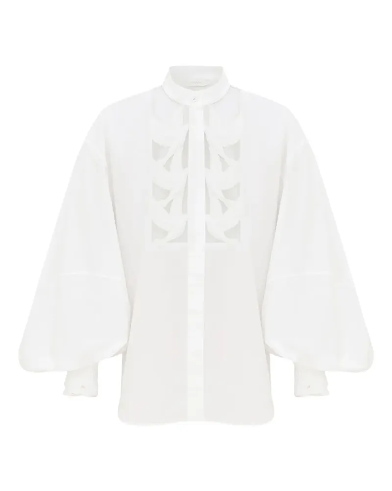 Zimmermann Luna Bluse mit Cut-Out - Weiß Weiß