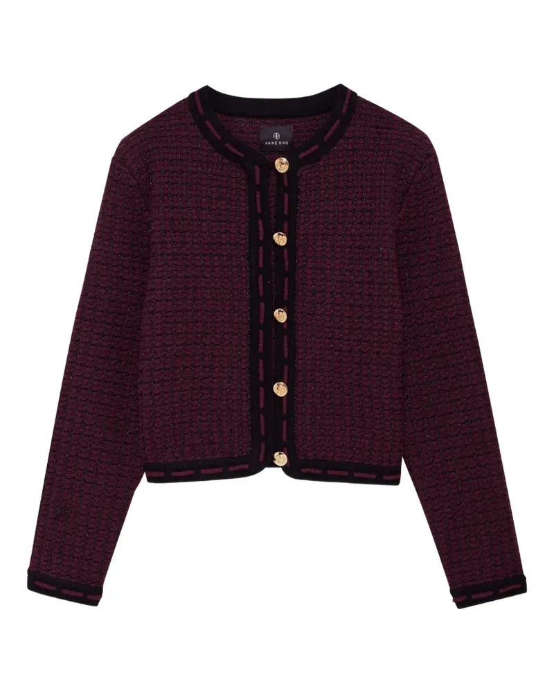Anine Bing Nora Tweed-Cardigan - Rot Rot