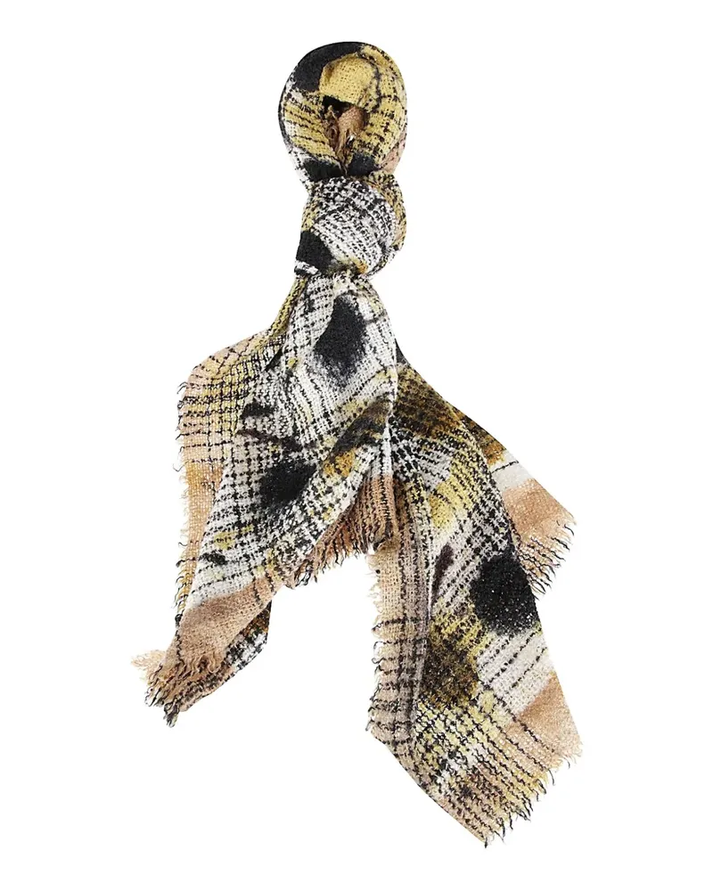 Faliero Sarti check scarf - Nude Nude