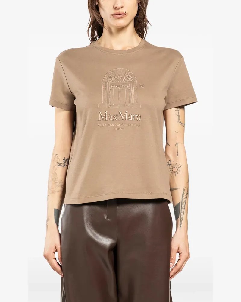 Max Mara Max Mara bella graphic T-shirt - Braun Braun
