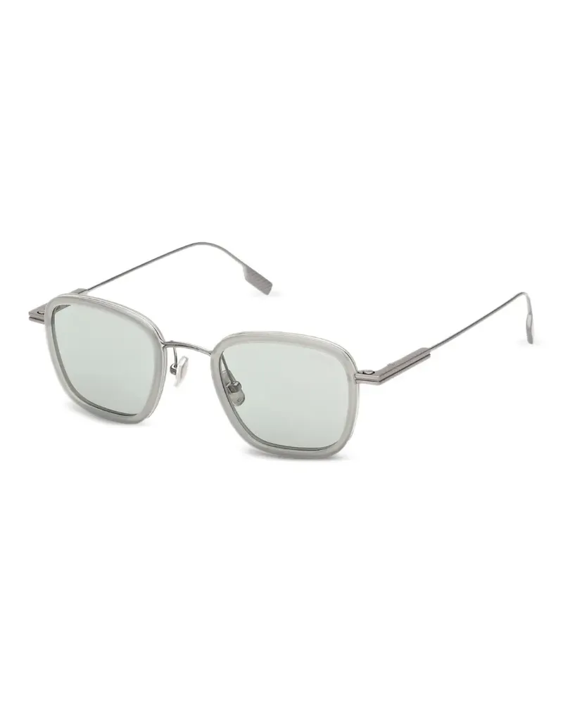 Ermenegildo Zegna Eckige Sonnenbrille - Grau Grau