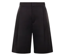 twill-weave tailored shorts