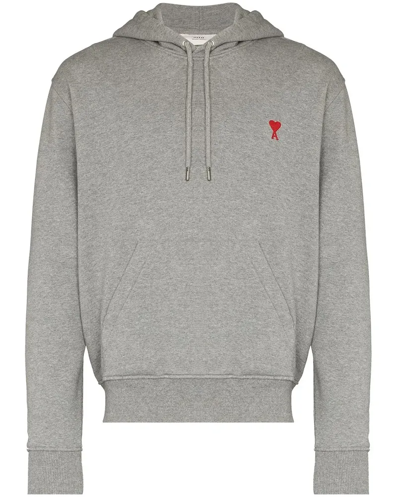 AMI Paris Hoodie mit Ami de Coeur-Stickerei - Grau Grau