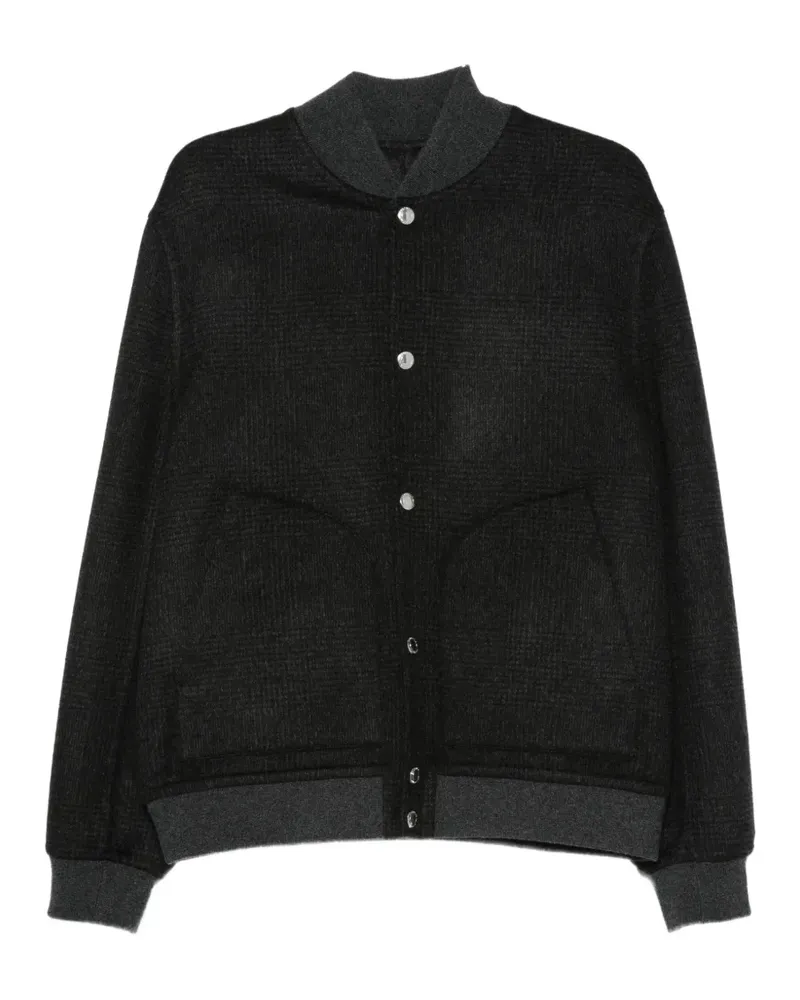 Brunello Cucinelli Wendbare Jacke mit Karomuster - Schwarz Schwarz