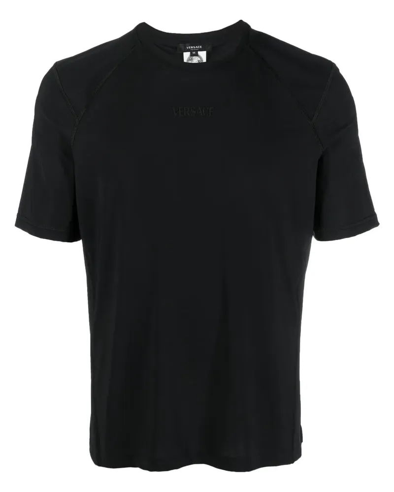Versace T-Shirt mit Logo-Print - Schwarz Schwarz