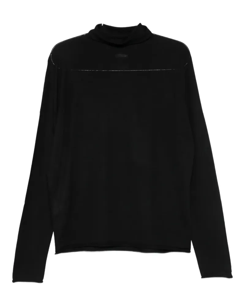 Isabel Benenato Fein gestrickter Pullover - Schwarz Schwarz