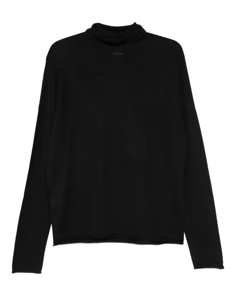 Isabel Benenato Fein gestrickter Pullover - Schwarz Schwarz