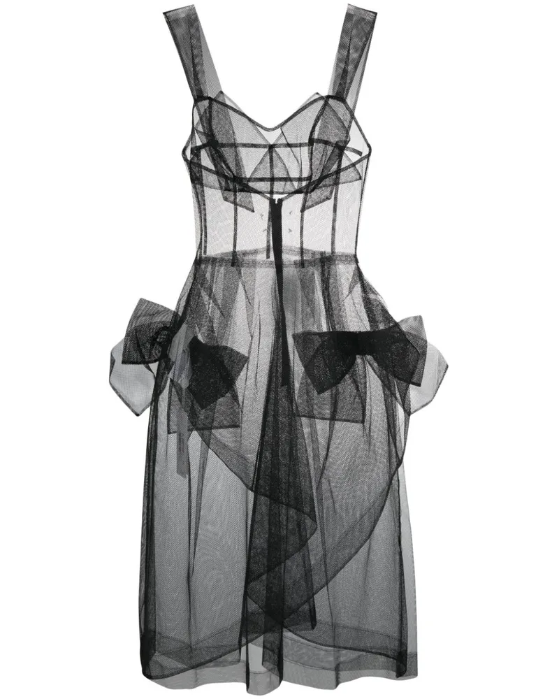 Maison Margiela Spaghettikleid mit Schleifendetail - Schwarz Schwarz