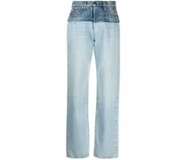 Gerade High-Rise-Jeans - Blau
