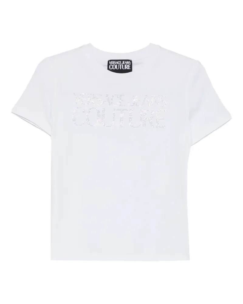 Versace Jeans T-Shirt mit Schriftzug - Weiß Weiß