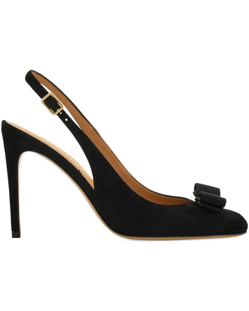Ferragamo Slingback-Pumps mit Vara-Schleife 90mm - Schwarz Schwarz