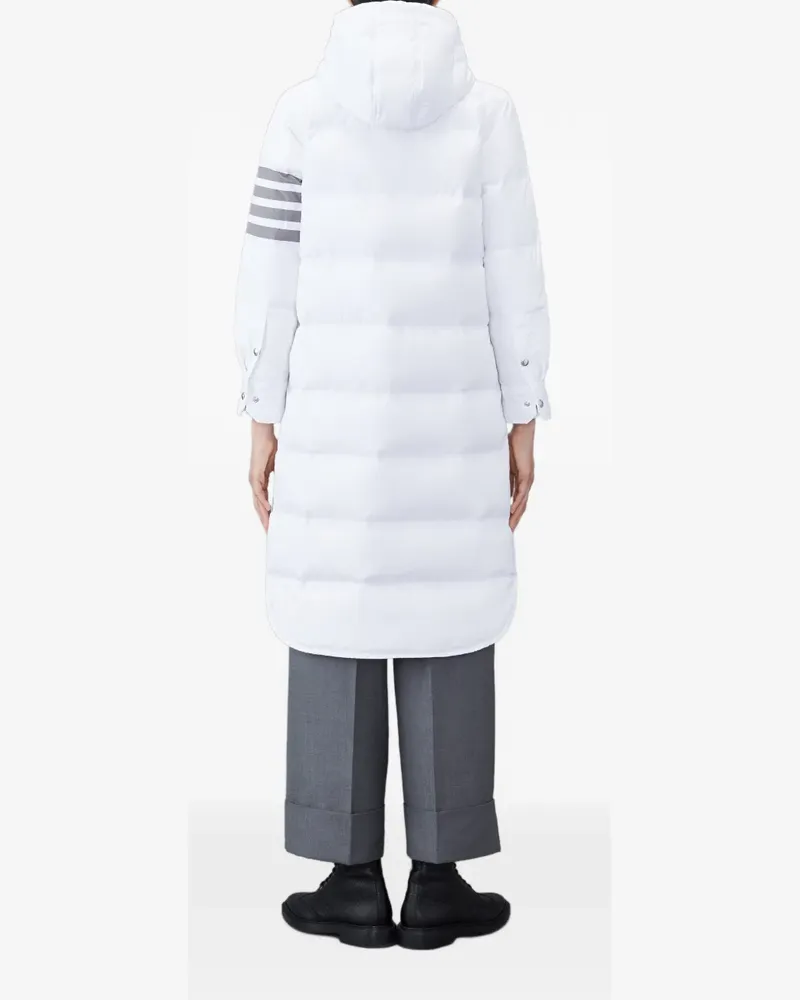 Thom Browne Gefütterter Mantel mit Streifen - Grau Grau