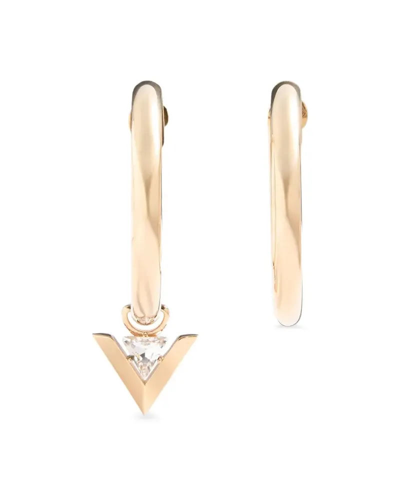 Valentino Garavani Je Les Creolen mit V-Metall und Kristallen - Gold Gold