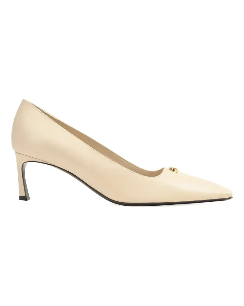 Sergio Rossi Surge Pumps mit Logo - Nude Nude