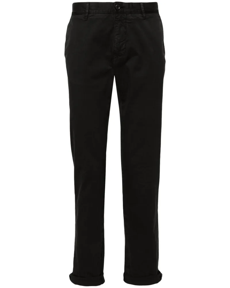 Incotex Tief sitzende Straight-Leg-Hose - Schwarz Schwarz