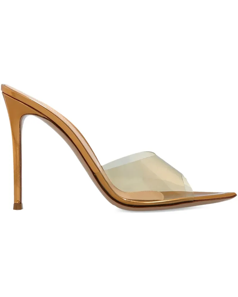 Gianvito Rossi Spitze Elle Sandalen im Metallic-Look 120mm - Gold Gold