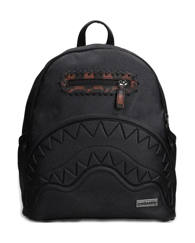 Sprayground embossed-effect zip-around backpack - Schwarz Schwarz