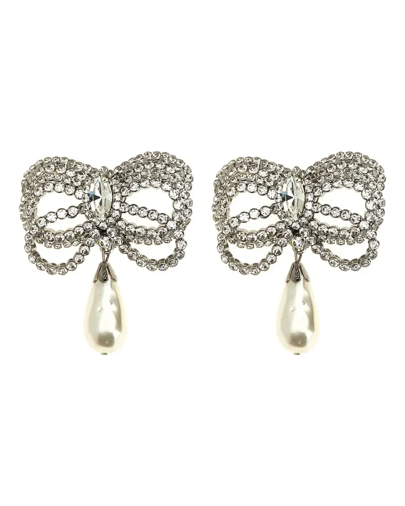 Alessandra Rich Ohrringe mit Schleife - Silber Silber