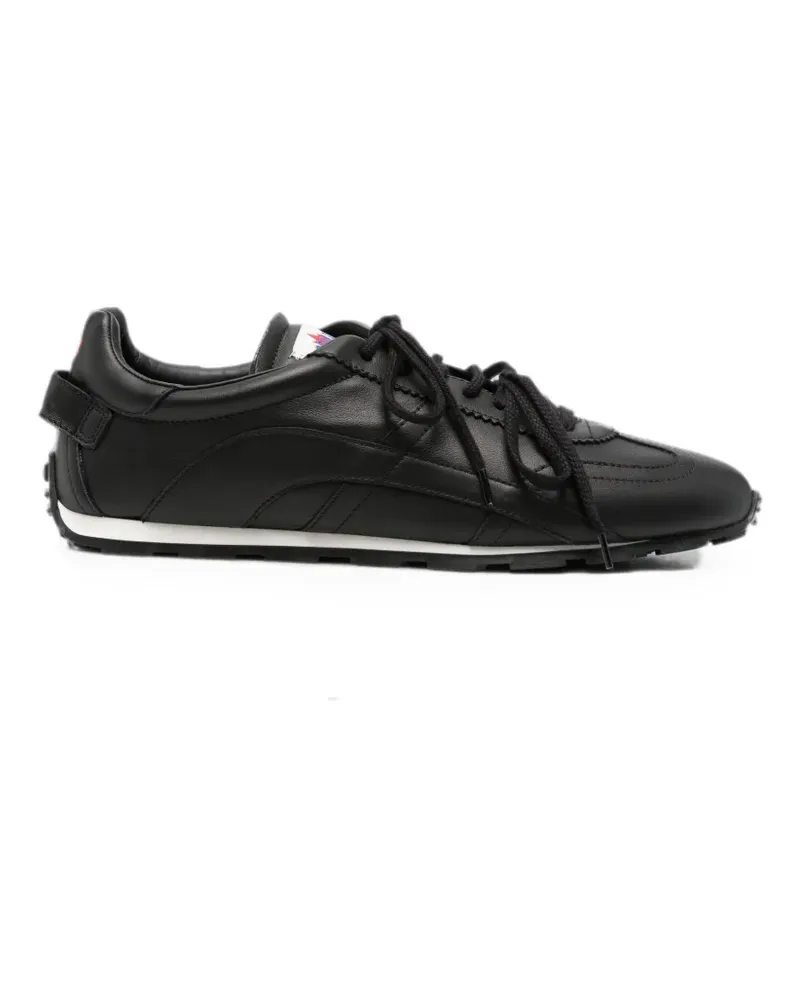 Dsquared2 maple-leaf leather sneakers - Schwarz Schwarz