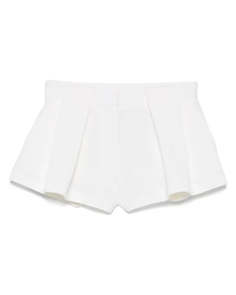 Stella McCartney Plissierte Shorts mit Einsatz - Nude Nude