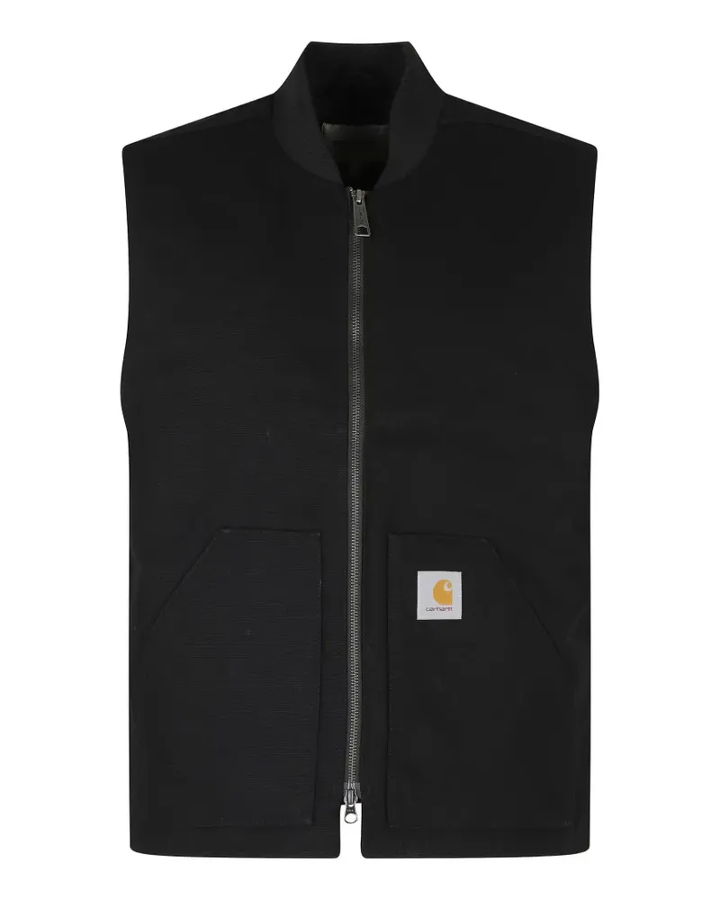 Carhartt WIP Classic logo-patch zip-up gilet - Schwarz Schwarz