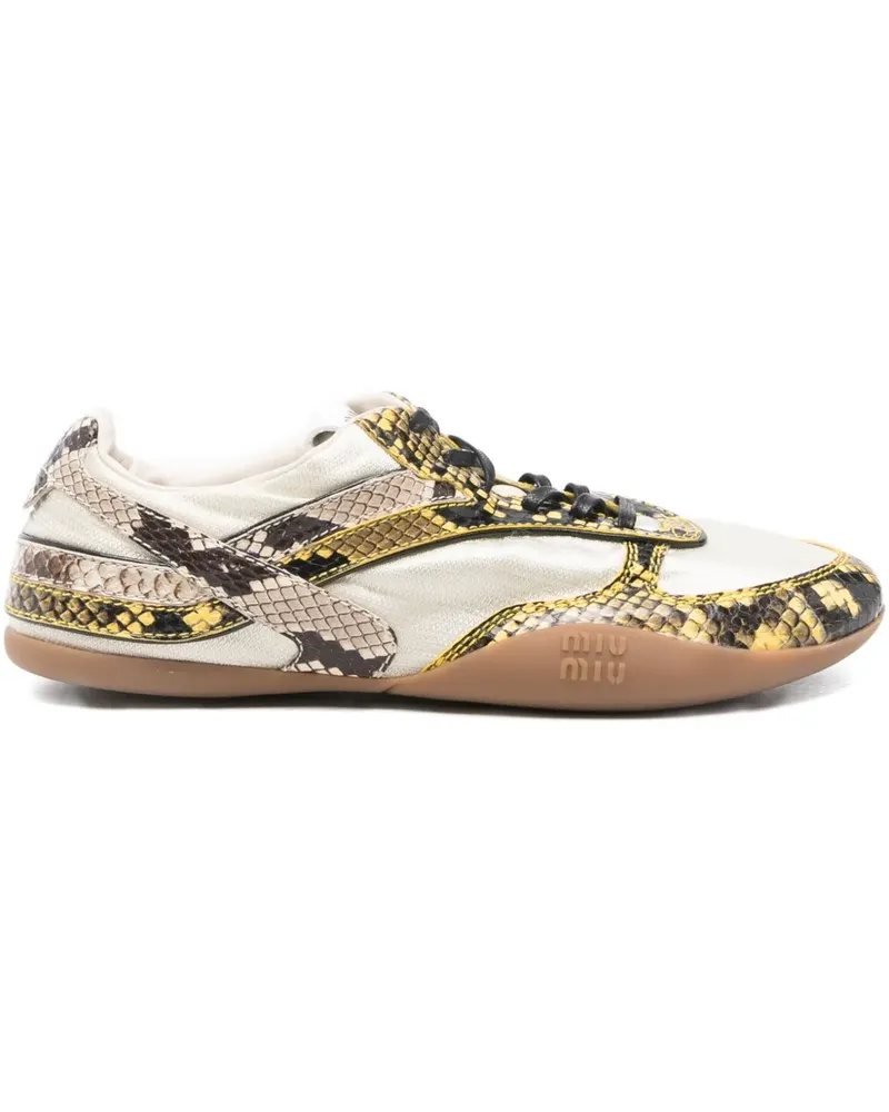 Miu Miu Sneakers mit Schnürung - Weiß Weiß