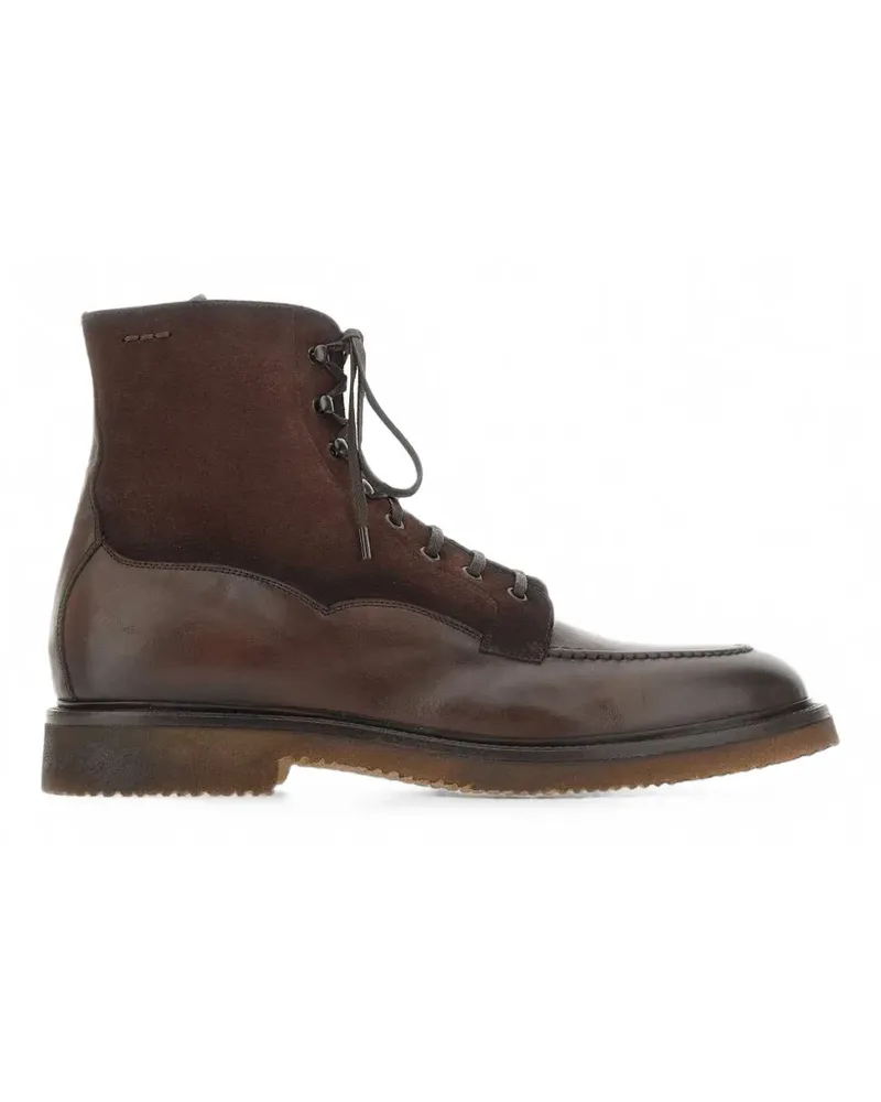 Alexander Hotto leather suede ankle boots - Braun Braun