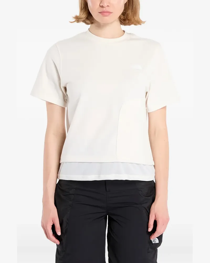 The North Face Fabric Mix Ss Tee chest logo T-shirt - Weiß Weiß