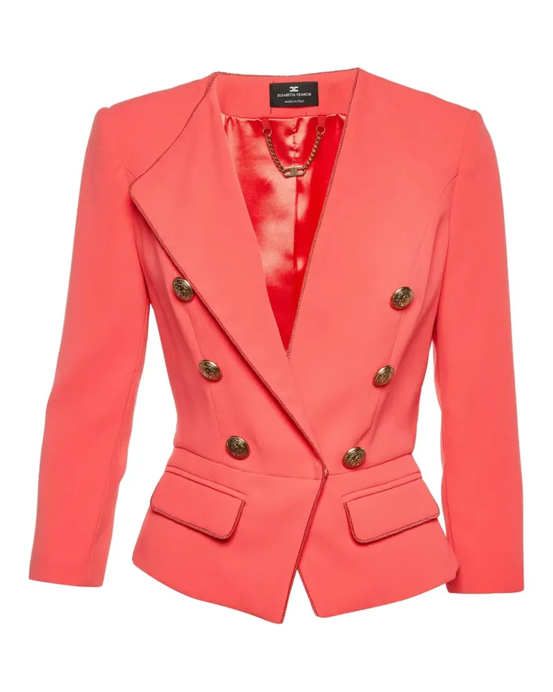 Elisabetta Franchi Jacke mit Schößchen - Rosa Rosa