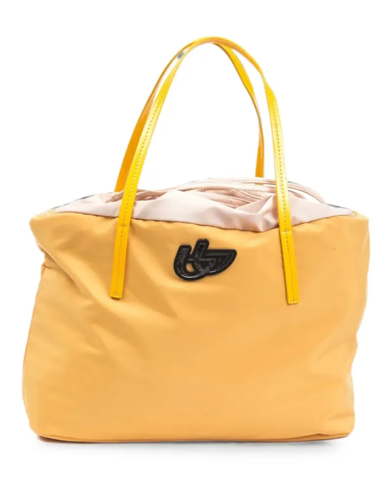 Byblos Shopper mit Logo-Patch - Gelb Gelb
