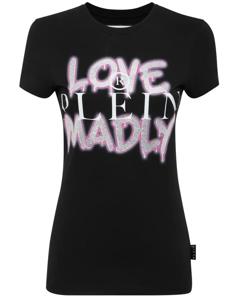 Philipp Plein Sexy Pure T-Shirt mit Kristallen - Schwarz Schwarz