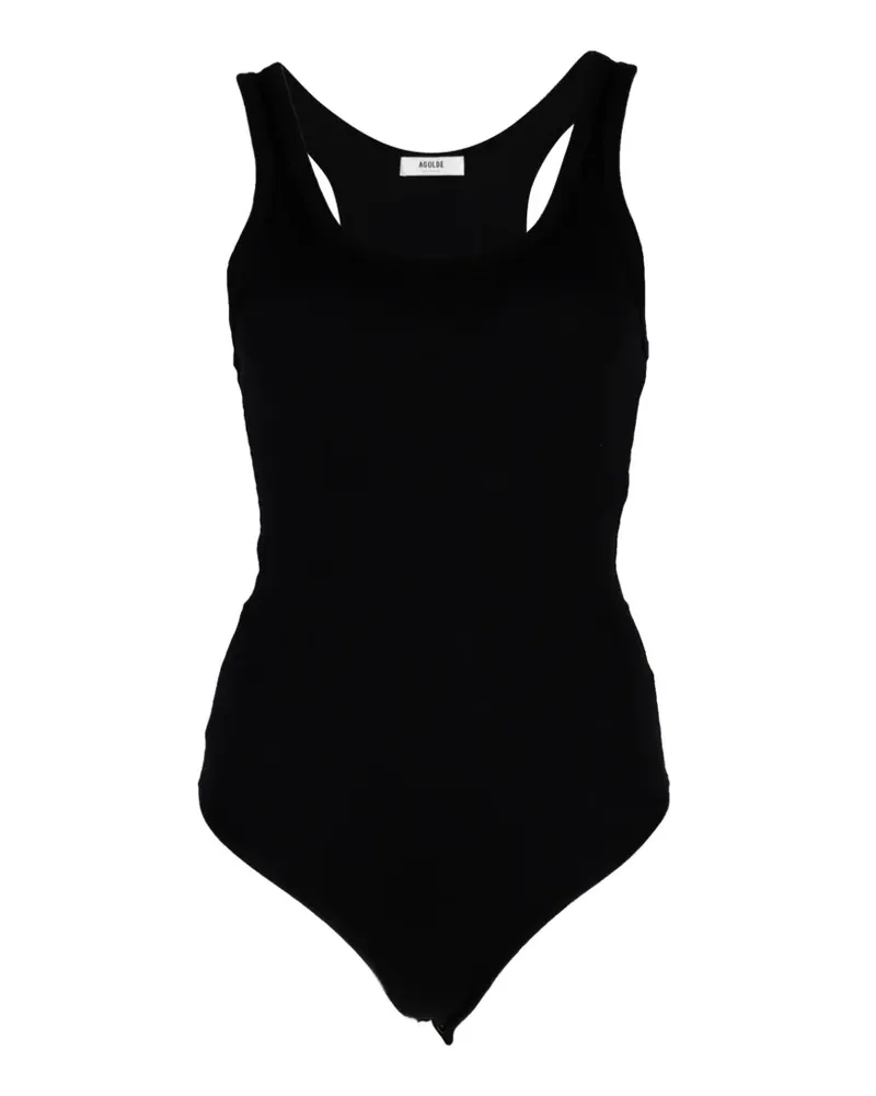 AGOLDE Maria ribbed bodysuit - Schwarz Schwarz