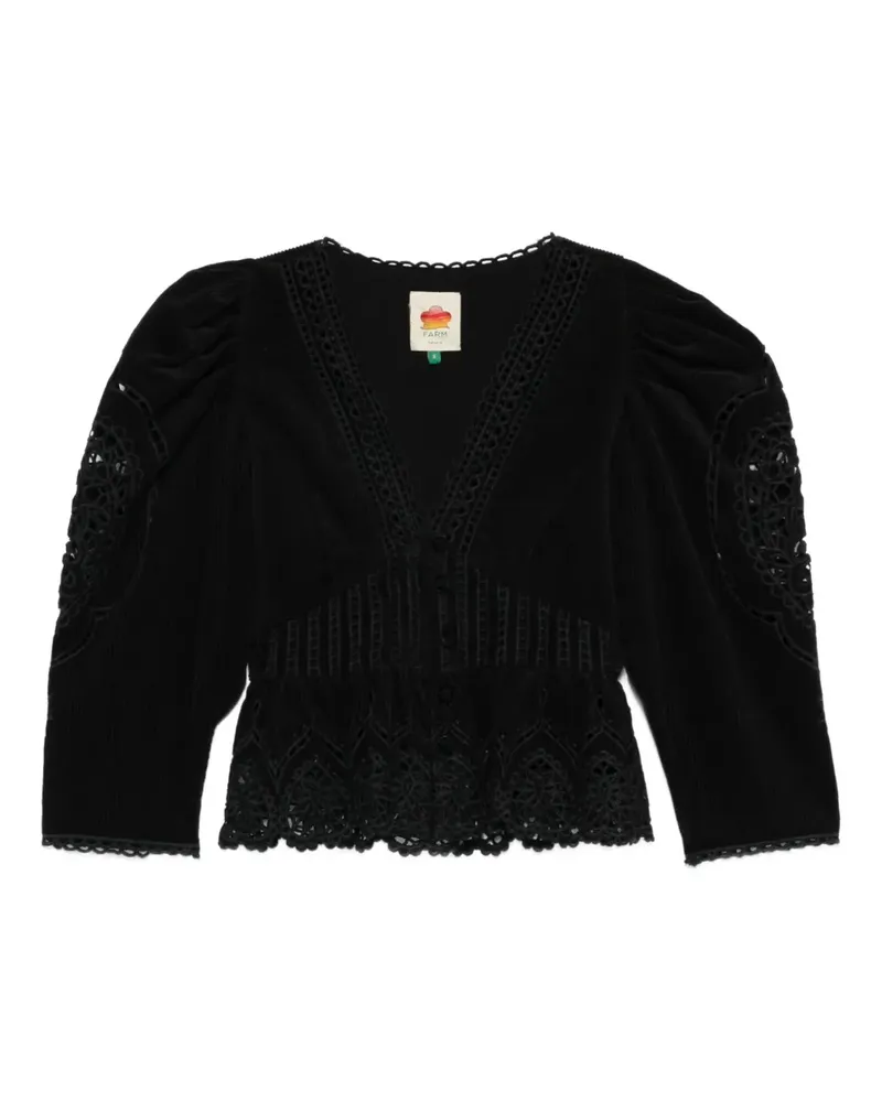 FARM Rio corduroy blouse - Schwarz Schwarz