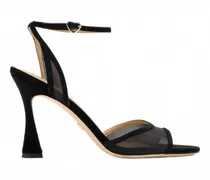Ysabel Wildledersandalen mit Mesh-Einsatz - Schwarz
