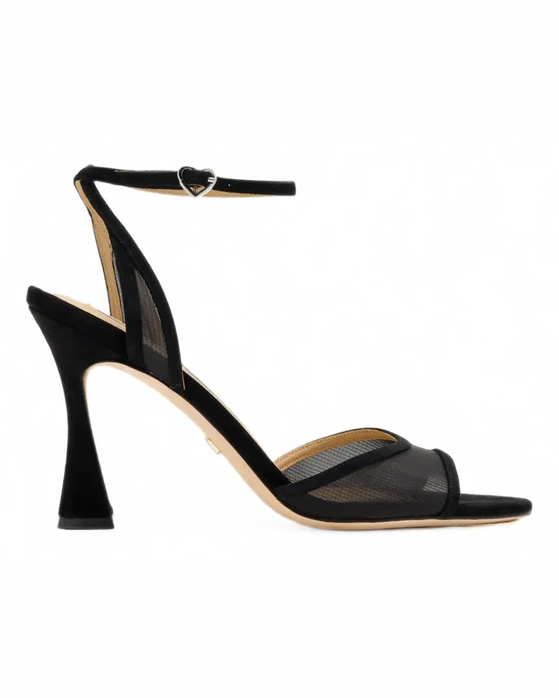 Badgley Mischka Ysabel mesh-panel suede sandals - Schwarz Schwarz