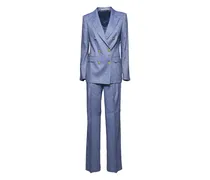 Anzug mit fallendem Revers - Blau