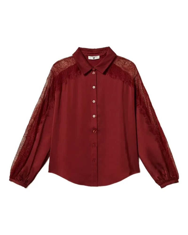 Twin-Set lace-detail shirt - Rot Rot