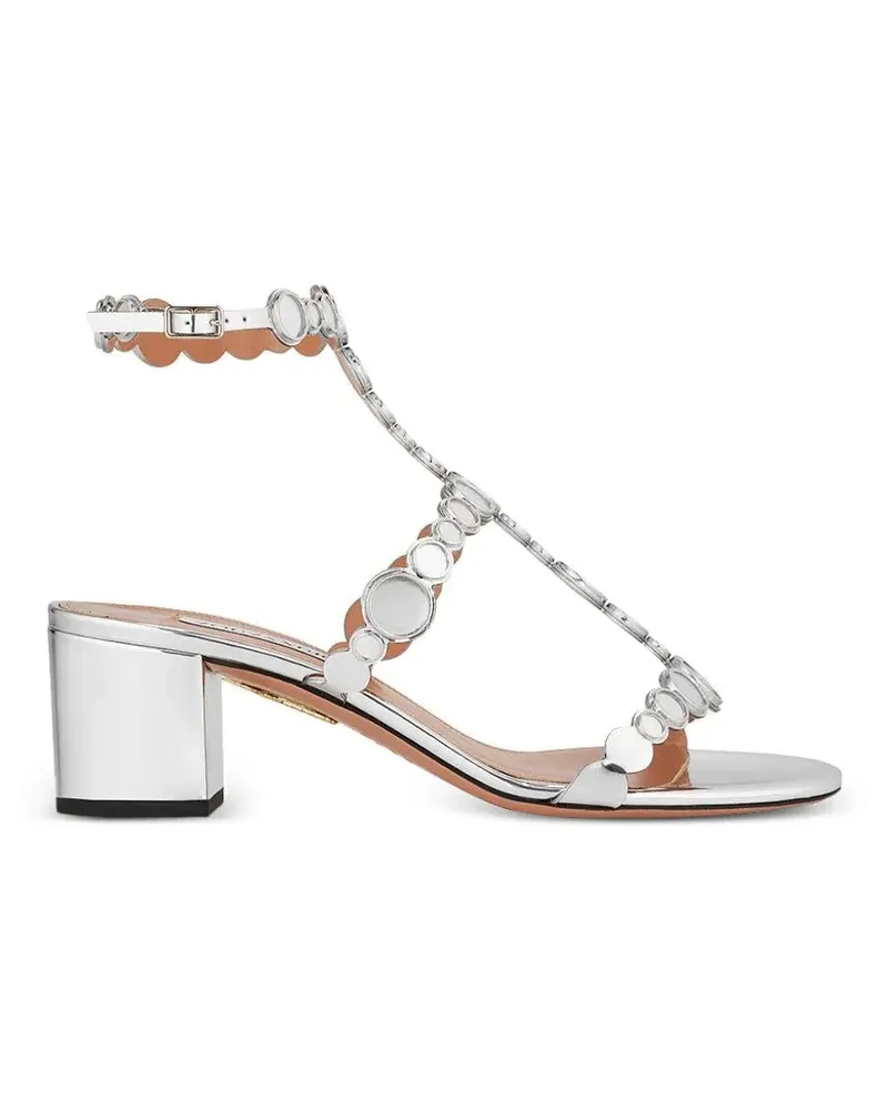 Aquazzura Sandalen mit runden Verzierungen - Silber Silber