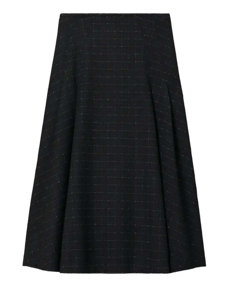 Tory Burch Wollrock mit Falten - Schwarz Schwarz