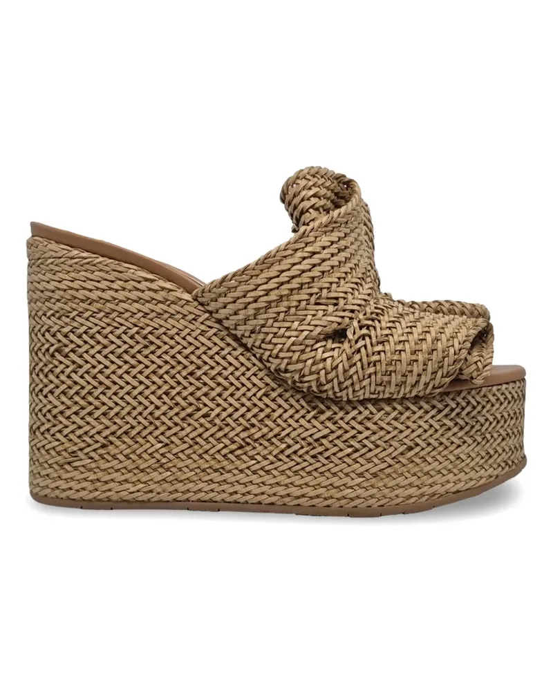 Casadei woven wedge heeled sandals - Nude Nude