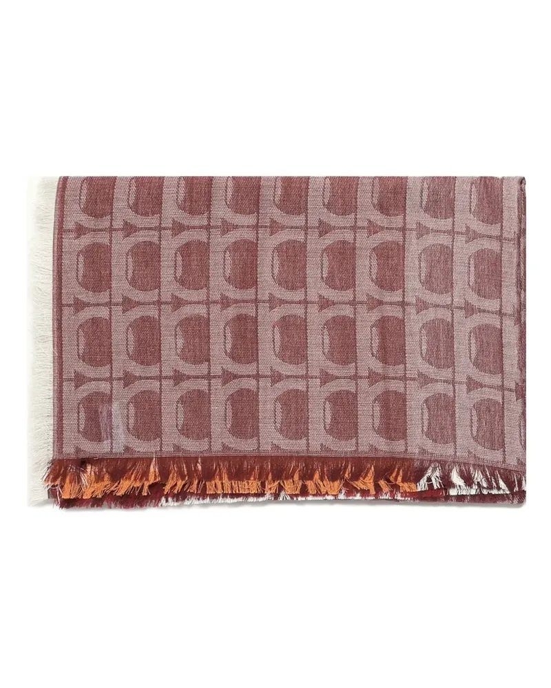 Ferragamo Schal mit Gancini-Muster - Rot Rot