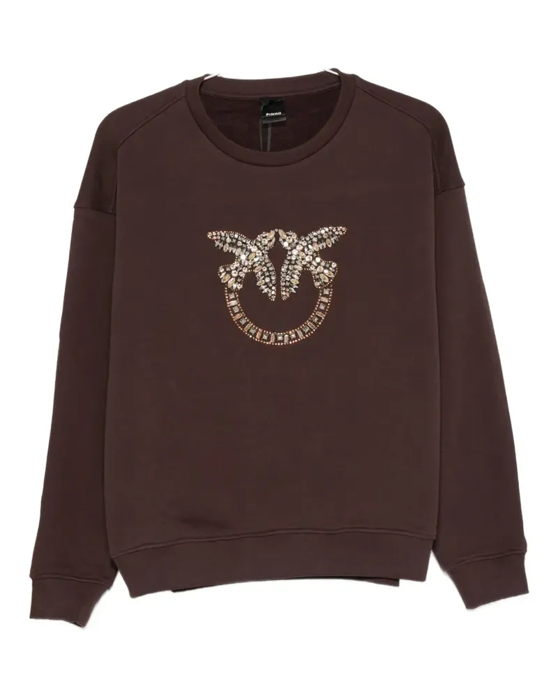 Pinko Love Birds crystal-embellished sweater - Braun Braun